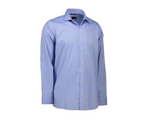 Id Mens Long Sleeve Modern Fit Easy Iron Shirt (Light Blue) - ID407