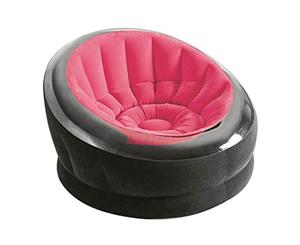 Intex 112 x 109 x 69cm Indoor/Outdoor Empire Air Inflatable Lounge Chair Pink