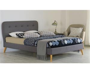 Istyle Symphony Double Bed Frame Fabric Grey