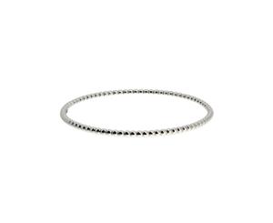 Italian rhodium plated sterling silver beaded bangle