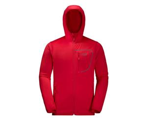 Jack Wolfskin Men's Hydropore Hooded Jacket - Ruby Red