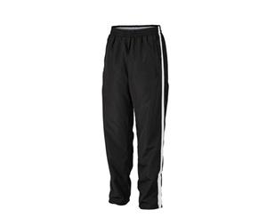 James And Nicholson Mens Sports Pants (Black/White) - FU616