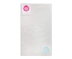 Jane Davenport Butterfly Effect Plastic Journal Jacket 5X9inch - Clear With Butterfly Girl Outline