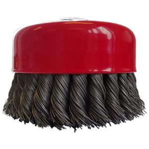 Josco 100mm M14-Thread XHD Steel Twist Knot Wire Cup Brush