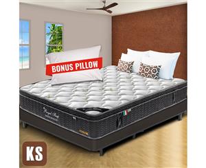 KING SINGLE Mattress Bed Euro Top 9 Zone Pocket Spring Cool Gel Memory Bamboo