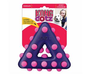 KONG Dotz Triangle Layered Textures Squeaker Chew Toy Large (KDTDD13)