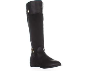 KS35 Deliee2 Knee High Riding Boots Black Micro