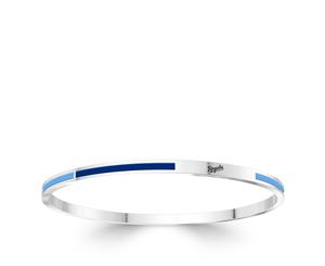 Kansas City Royals Bangle Bracelet For Women In Sterling Silver Design by BIXLER - Sterling Silver