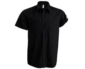 Kariban Mens Tropical Short Sleeved Casual Shirt (Black) - RW724