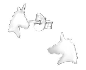 Kids Sterling Silver Unicorn Ear Studs