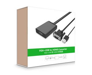 Konix 50CM VGA to HDMI Converter Cable With Audio