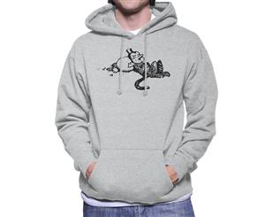 Krazy Kat Nap Men's Hooded Sweatshirt - Heather Grey