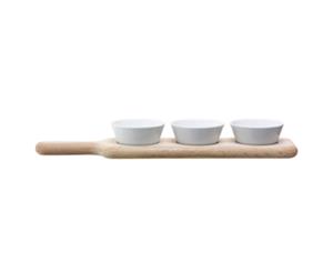 LSA Paddle Bowl Set & Oak Paddle 40cm