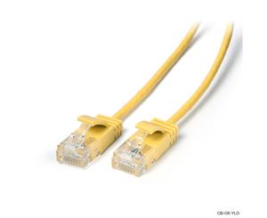 Laser 2m Ultra Slim Cat6 Network Cable Yellow