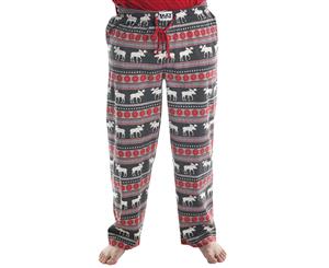 Lazy One PP269 Moose Fair Isle Red Multicolour Pyjama Pant - Red Multicolour