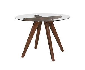 Life Interiors Amber Round Dining Table (Walnut)