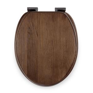 Loo With A View Brown Oak Timber Veneer Toilet Seat