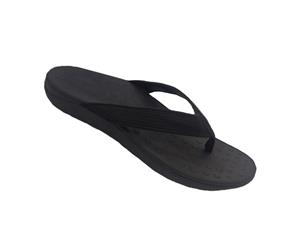 Lorella Surf Mens Orthotic Thong With Arch Support - Black