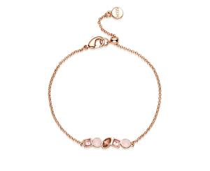 Luminous Bracelet with Rose Harmonic Swarovski Crystals Rose Gold Plated