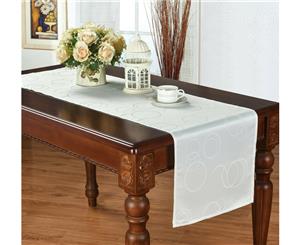 Luxurious Jacquard Tablecloth Table Runner Beige