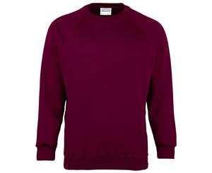 Maddins Mens Coloursure Plain Crew Neck Sweatshirt (Burgundy) - RW842