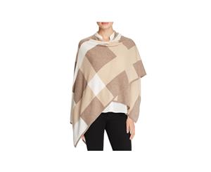 Magaschoni Womens Cashmere Blocked Poncho