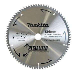 Makita 136mm 50T TCT Circular Saw Blade for Aluminium Cutting - SPECIALIZED