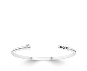 Manchester City FC Diamond Cuff Bracelet For Women In Sterling Silver Design by BIXLER - Sterling Silver