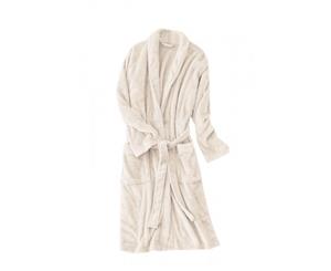 Men's Women's Supersoft Bathrobe Dressing Beige S/M - Beige