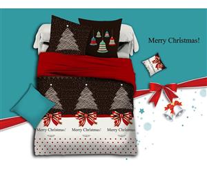 Merry Christmas Quilt/Doona/Duvet Cover Set (Queen/King/Super King Size Bed)