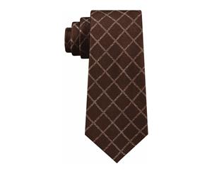 Michael Kors Mens City Silk Grid Neck Tie