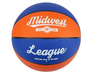 Midwest League Basketball Blue/Orange Size 5