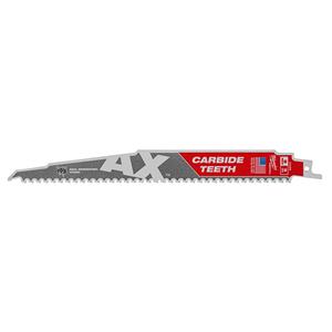 Milwaukee 230mm 5TPI TCT Reciprocating Saw Blade for Wood/Nail Demolition - The Ax with Carbide Teeth