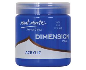 Mont Marte Dimension Acrylic Paint 250ml Pot - Cyan Blue