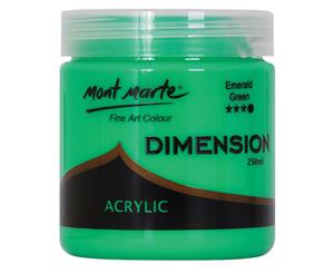 Mont Marte Dimension Acrylic Paint 250ml Pot - Emerald Green