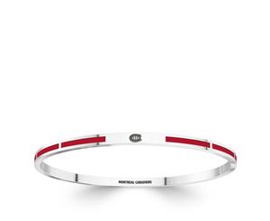 Montreal Canadiens Bangle Bracelet For Women In Sterling Silver Design by BIXLER - Sterling Silver