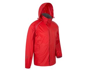 Mountain Warehouse Men's Pakka Jacket with Breathable Membrane and Taped Seams - Red