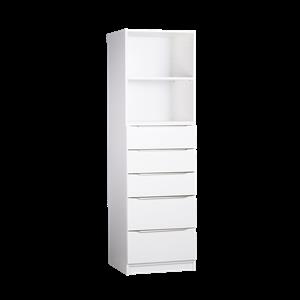 Multistore 1650 x 500 x 450mm Light Oak Storage Unit - Crisp White