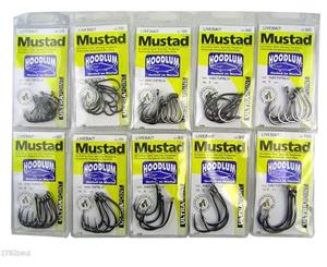 Mustad Hoodlum Live Bait - Bulk 10 Pce Pack-Sizes 1/0-2/0-3/0-4/0-5/0-6/0-7/0-8/0-9/0-10/0