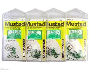 Mustad Needle Sneck- 3331npgr -Complete Range - Bulk 4 Pce Pack- Sizes 12-10-8-6