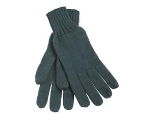 Myrtle Beach Adults Unisex Knitted Gloves (Dark Green) - FU446