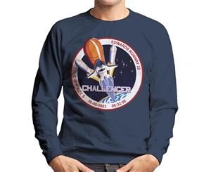 NASA STS 8 Challenger Mission Badge Men's Sweatshirt - Navy Blue