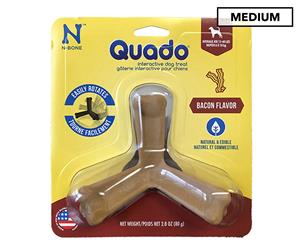 N-Bone Quado Medium Dog Interactive Bone Bacon 80g