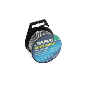 Narva 4mm x 4m 15Amp Black Single Core Auto Cable