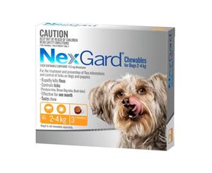 Nexgard Very Small Dogs Tasty Chews Tick & Flea Treatment 3's 2-4kg (N5814)