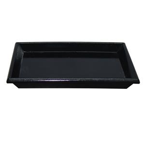 Northcote Pottery Black 'Glazed Look' Square Saucer - 300mm