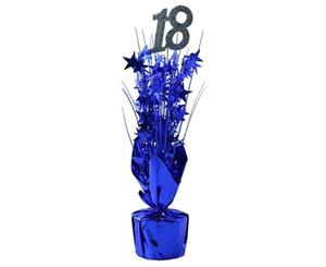 Number 18 Silver & Blue Stars Centrepiece