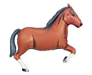 Oaktree Metallic 43 Inch Brown Horse Balloon (Brown/Black/White) - SG4255