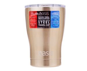 Oasis Double Wall Insulated Stainless Steel Travel Cup 340ml - Gold