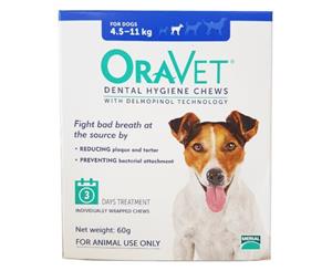 OraVet 3 Pack Small Dogs Dental Hygiene Chews for Dogs 4.5-11kg Merial